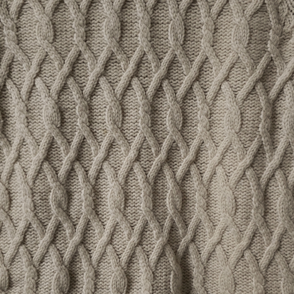 Tahari Pure Luxe Wool & Cashmere Cable Knit Crewneck Sweater, Off-White, EUC! - Picture 7 of 8